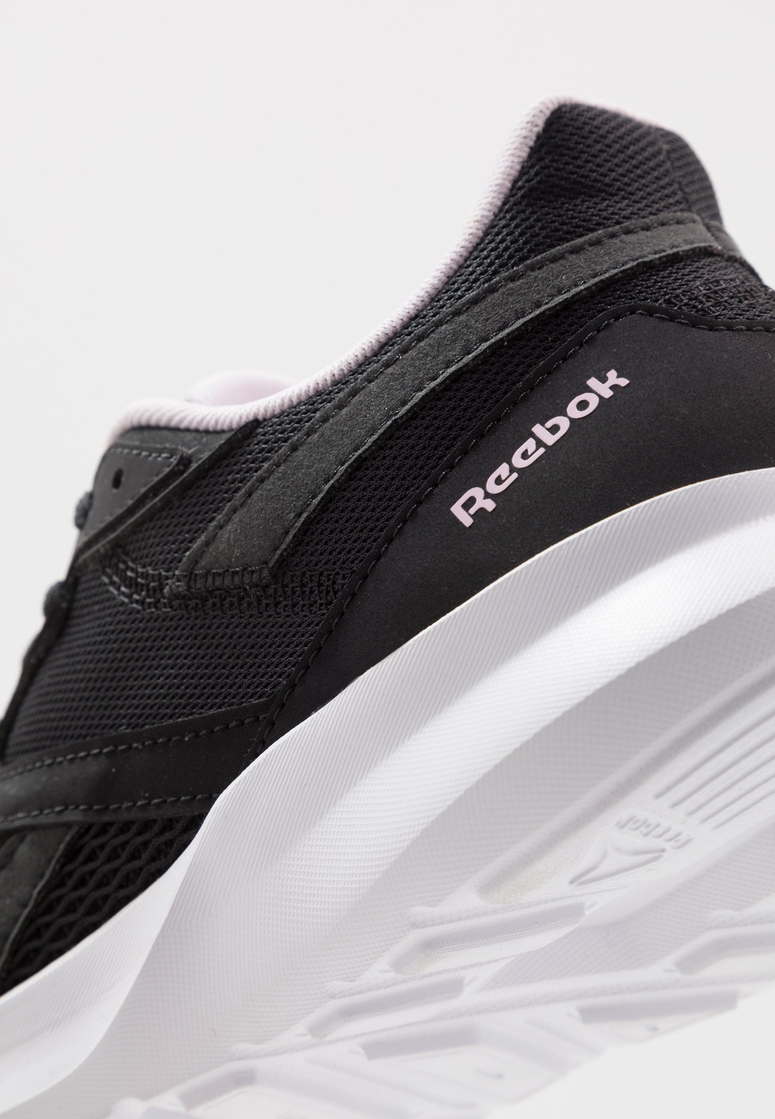reebok black and white running shoes