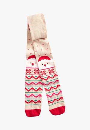 CHRISTMAS SANTA - Tights - cream