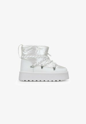 Bosanova CON PLATAFORMA Y CORDONES - Botas para la nieve - blanco