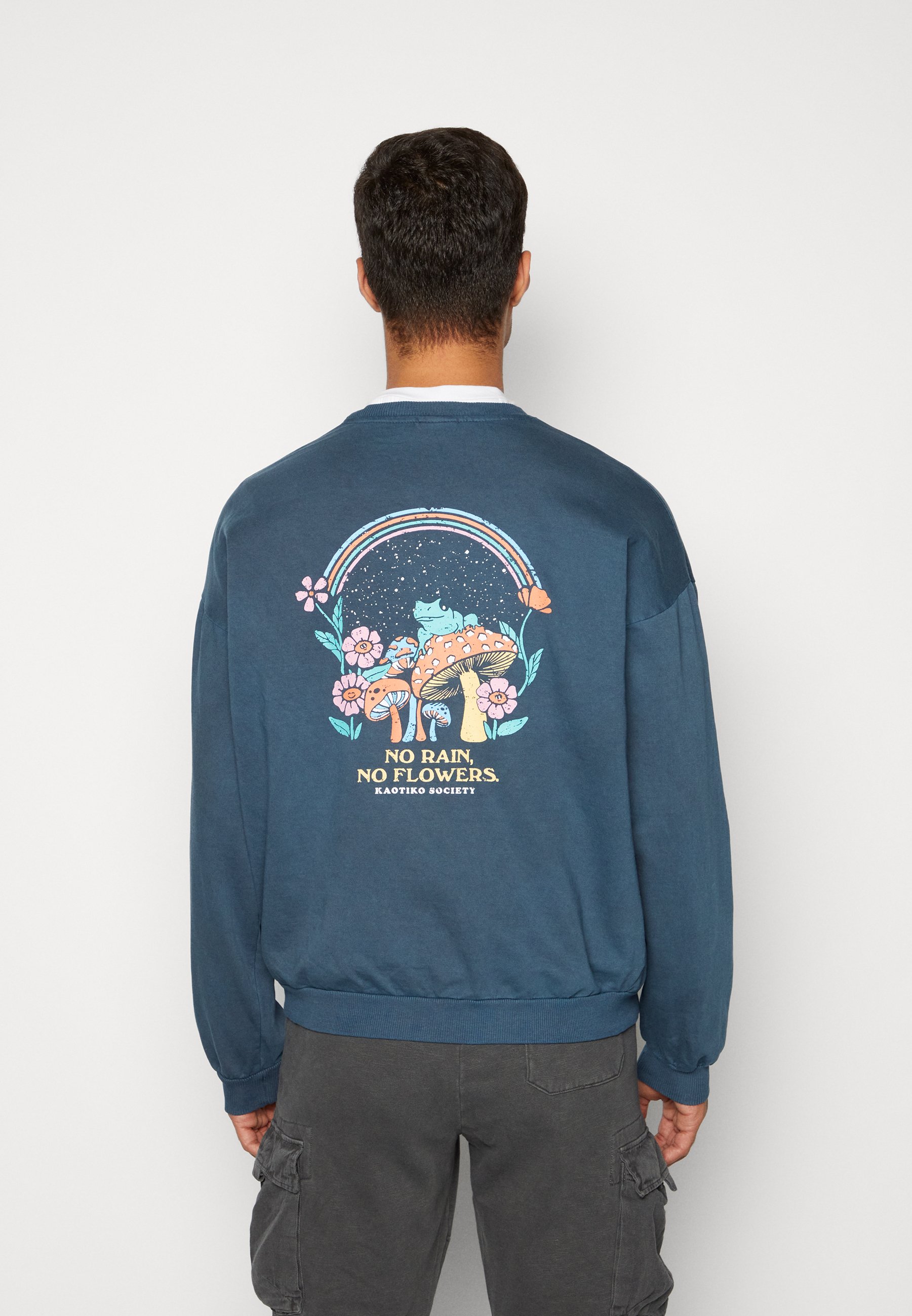 Kaotiko CREW WASHED HAPPY FROG UNISEX - Sweater - navy/donkerblauw - Zalando .nl