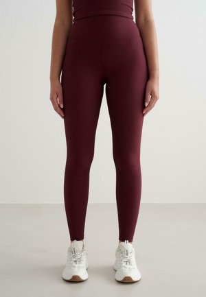 CHERRY RIBBED PERFORMANCE TIGHTS - Leggings - red