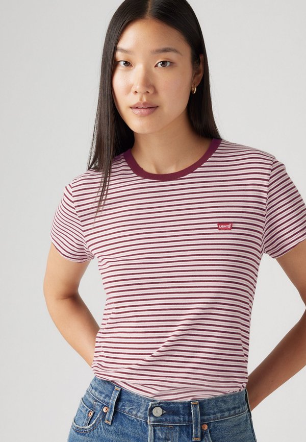 THE PERFECT TEE - Basic T-shirt - anita stripe zinfandel