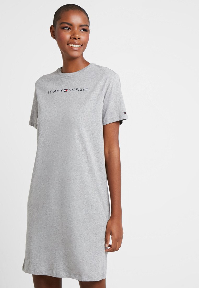 Tommy Hilfiger DRESS HALF SLEEVE - Nachthemd - grey heather/grau