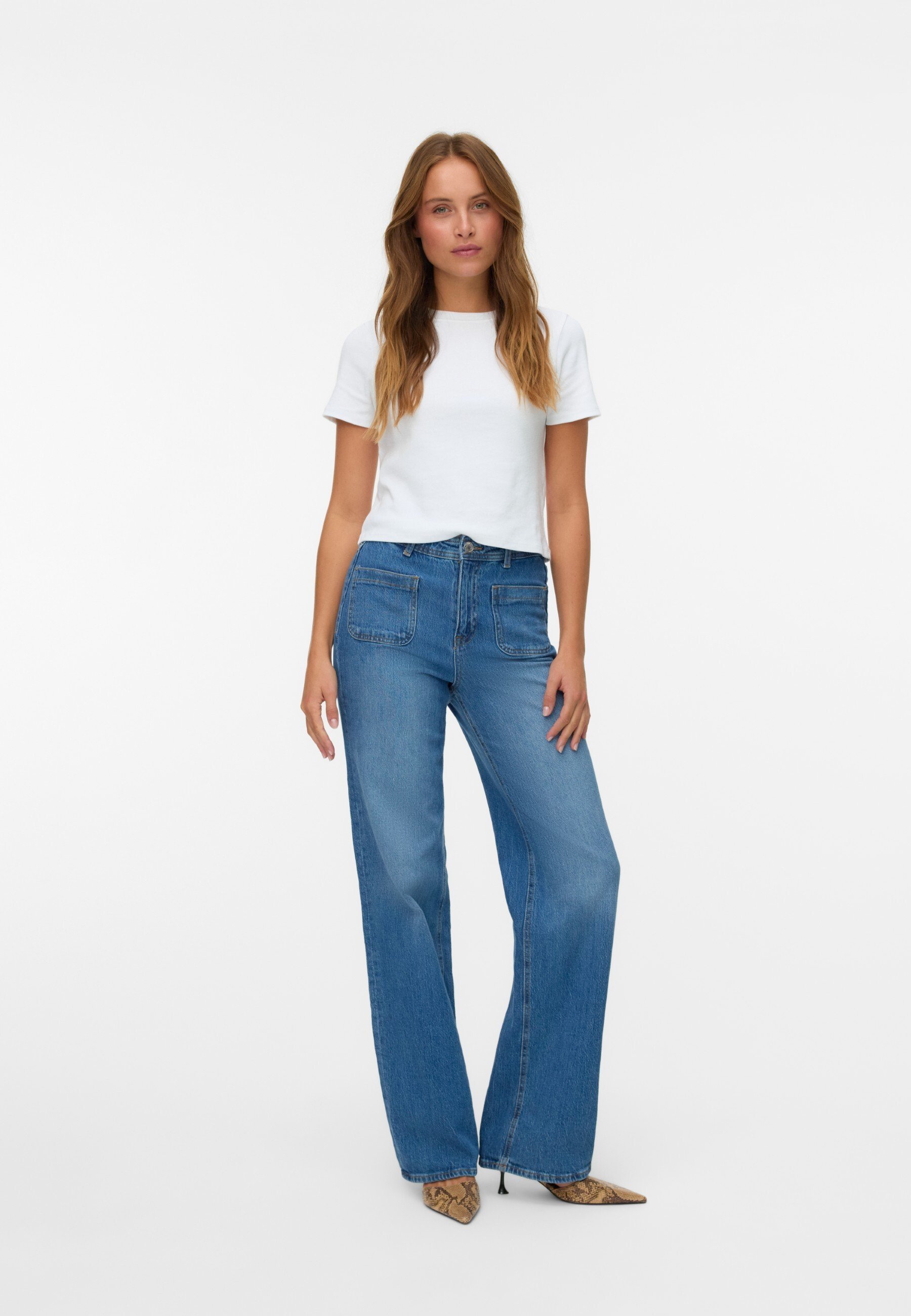 Vero Moda Jean flare medium blue denim/denim bleu