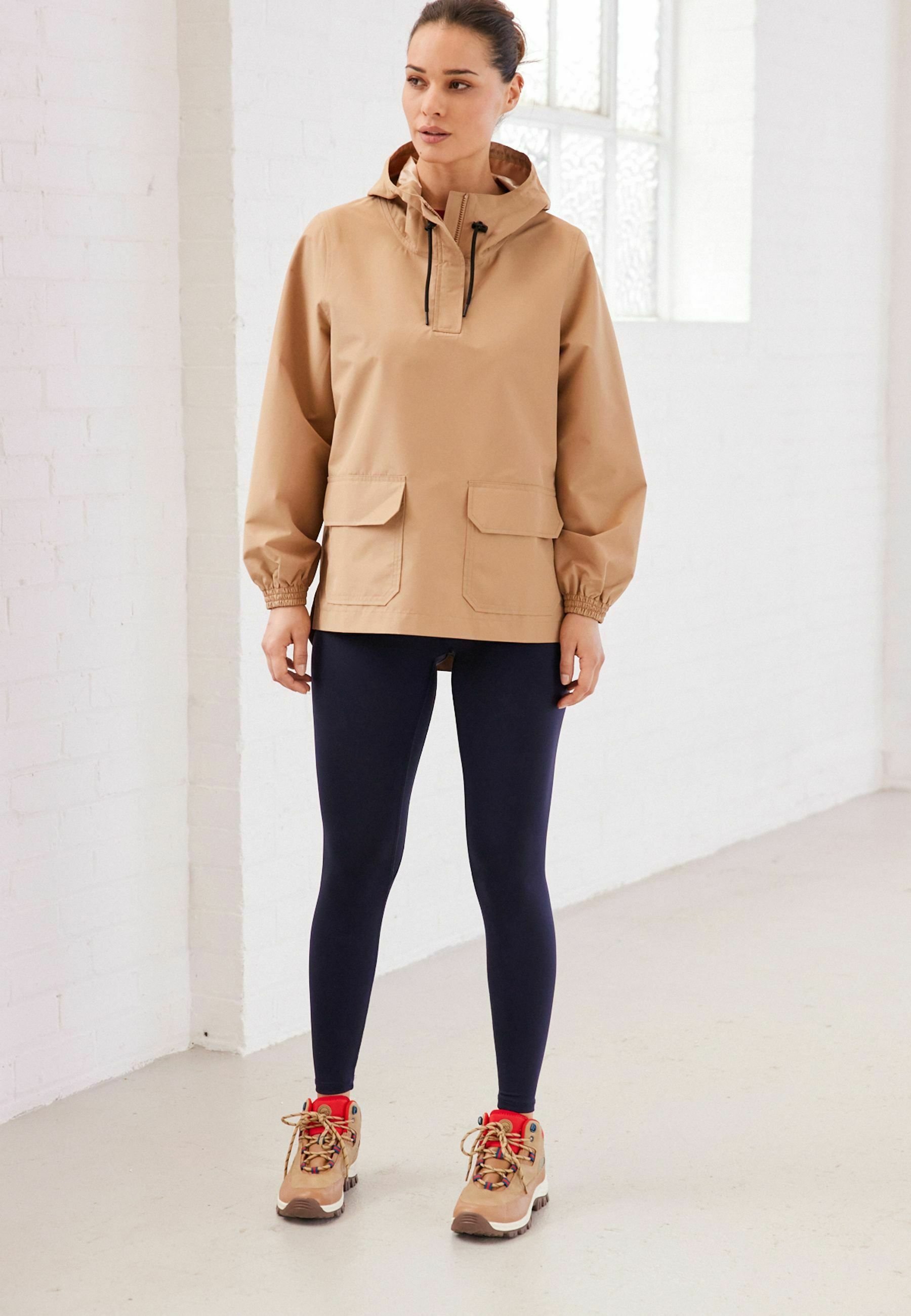 camel print jacket