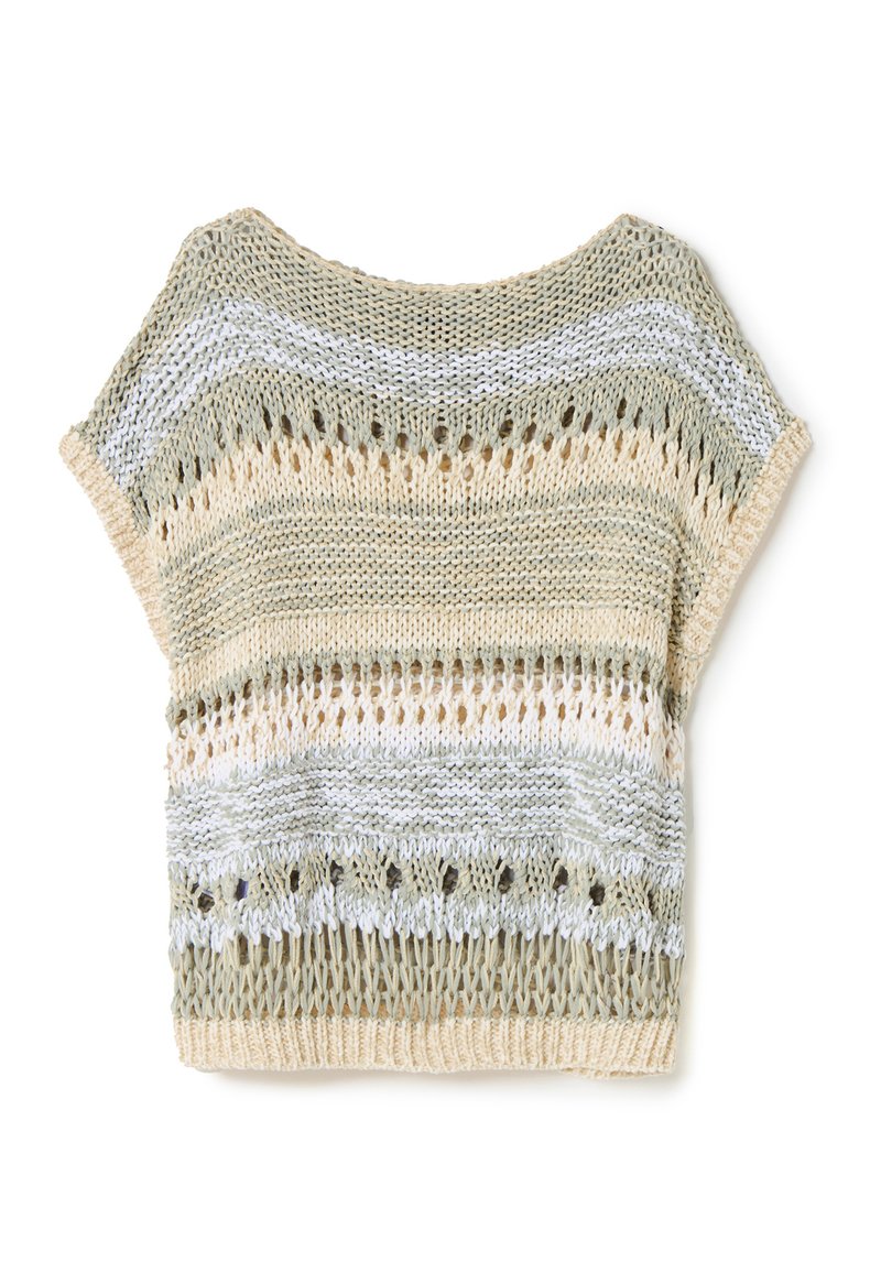 Stefanel T-shirt print blauw