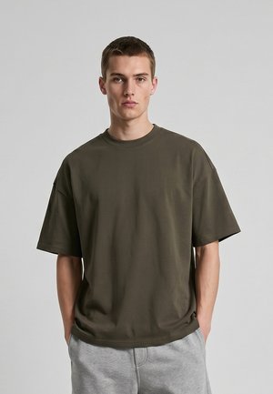 Urban Classics, HEAVY JERSEY OVERSIZED TEE 3-PACK - Βασικό μπλουζάκι - olive sand navy