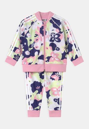 SET - Giacca sportiva - white/true pink/almost lime/legacy indigo