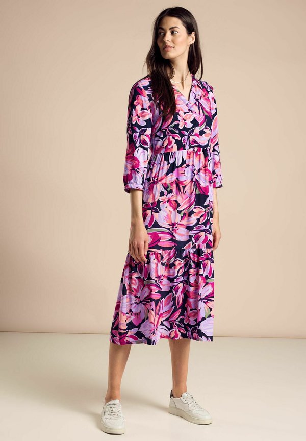 MIDI MIT PRINT - Blusenkleid