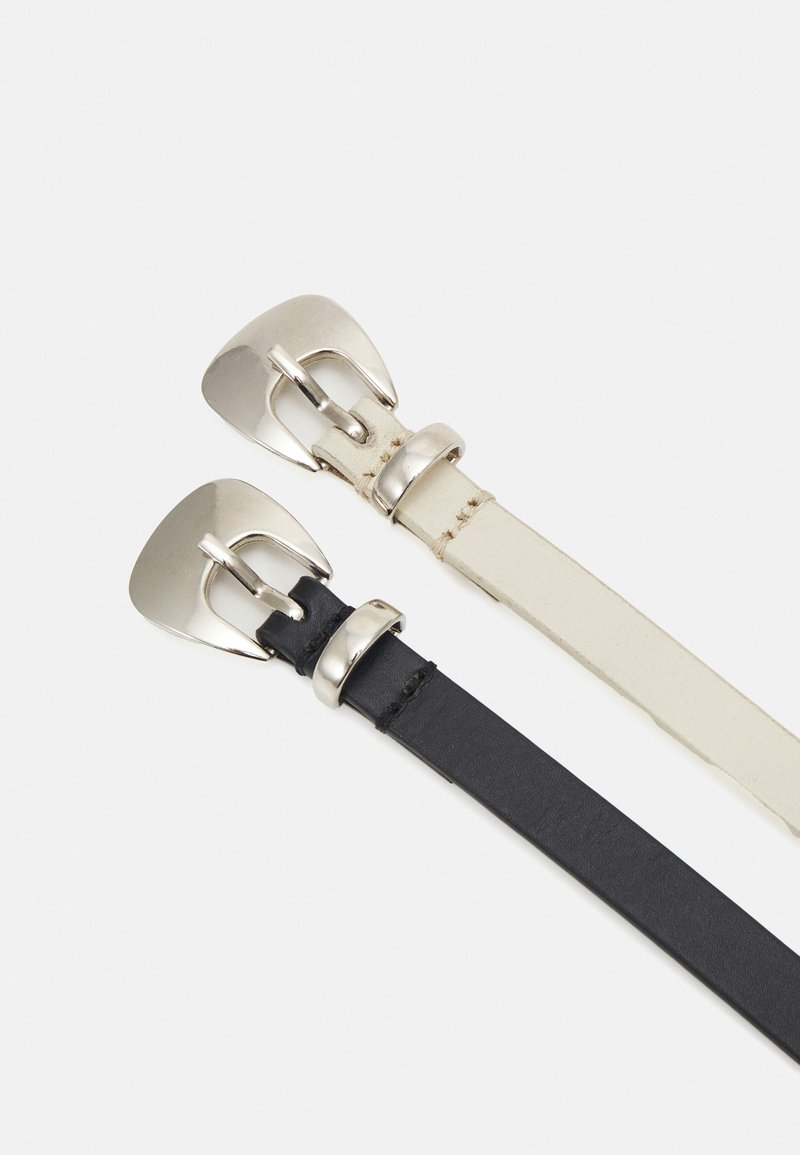 Zign LEATHER PACK Ceinture black/off-white/noir ZALANDO