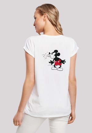 F4NT4STIC DISNEY MICKEY MOUSE TONGUE ON BACK WITH EXTENDED SH - Triko s potiskem - white