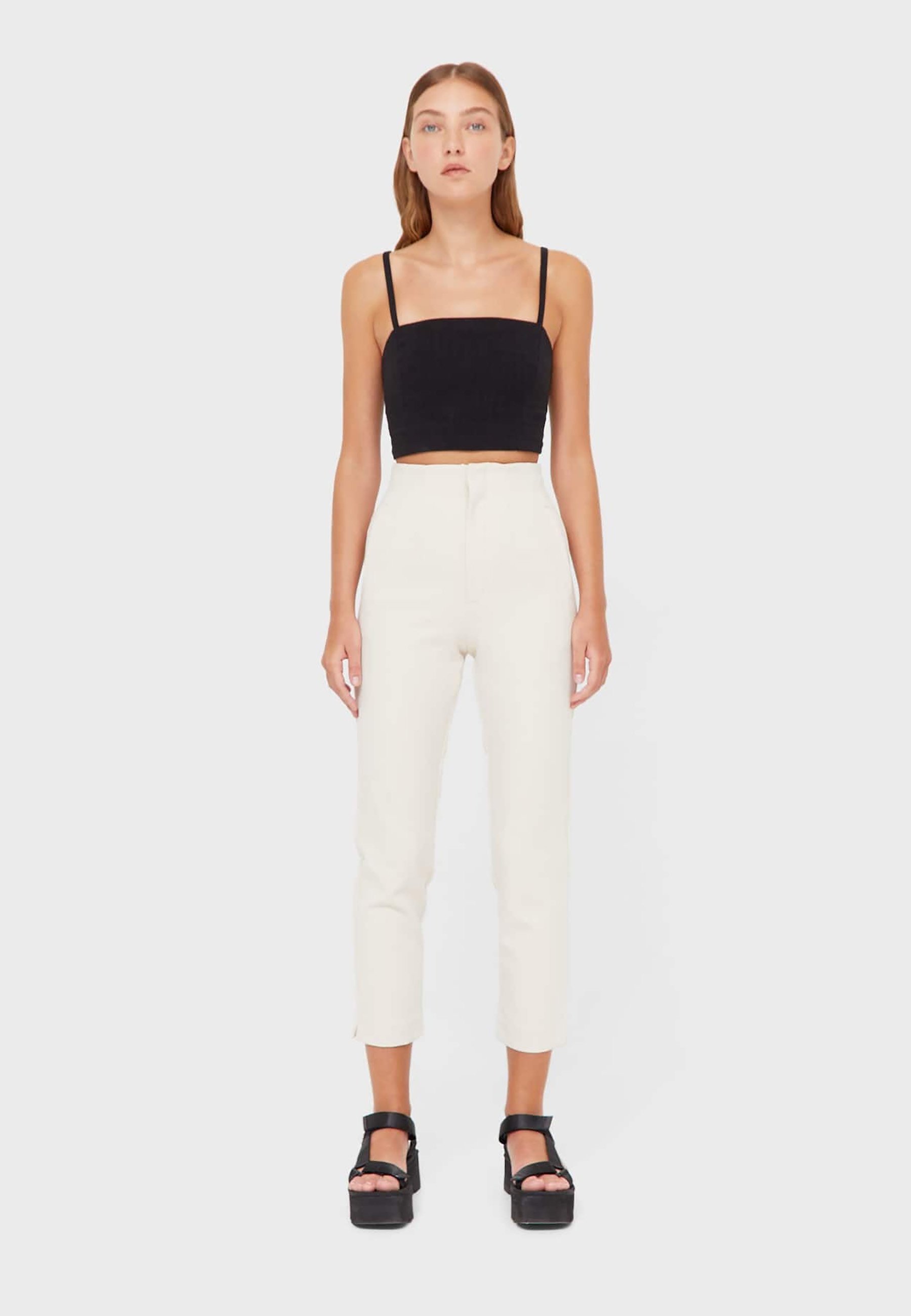 Stradivarius ELEGANTE - Pantaloni - stone/avorio - Zalando.it