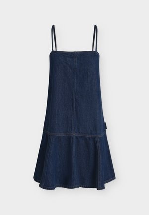 Marc O'Polo DENIM, STRAP SLEEVE MINI - Дънкова рокля - dark blue multi-coloured