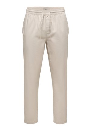 Only & Sons, ONSREID LINUS TAPERED SLUB - Pantaloni - silver-coloured lining
