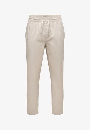Only & Sons, ONSREID LINUS TAPERED SLUB - Pantalon classique - silver-coloured lining