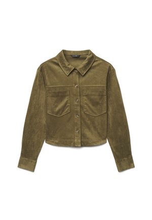 Calliope, CAMICIA TINTA UNITA - Button-down blouse - verde scuro
