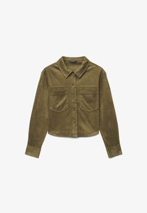 Calliope, CAMICIA TINTA UNITA - Button-down blouse - verde scuro