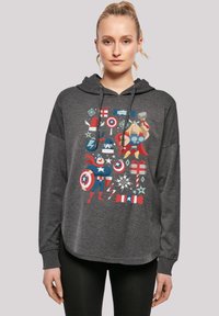 F4NT4STIC MARVEL THOR UND CAPTAIN AMERICA CHRISTMAS WEIHNACHTEN - Kapucnis pulóver - charcoal