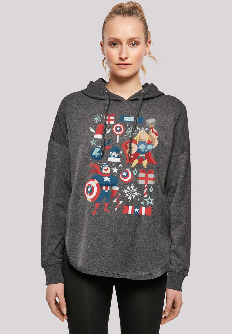 F4NT4STIC MARVEL THOR UND CAPTAIN AMERICA CHRISTMAS WEIHNACHTEN - Kapucnis pulóver - charcoal