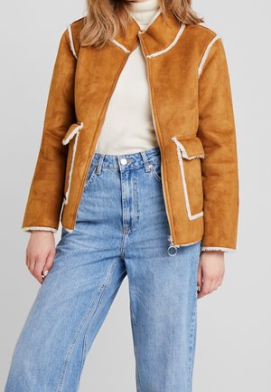 Kunstlederjacke - beige