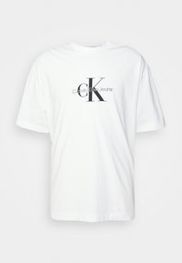 Calvin Klein Jeans MONOLOGO TEE UNISEX - Camiseta estampada - bright white