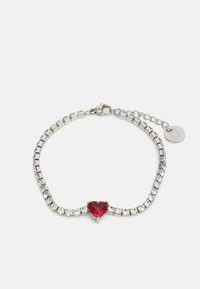 TENNIS BRACELET ESSENTIAL - Bracelet - silver-coloured/red/white