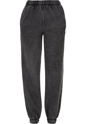Urban Classics HIGH WAIST STONE WASHED - Pantaloni de trening - black