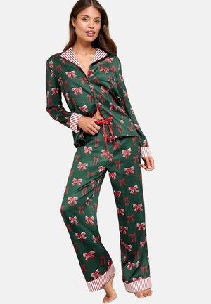 REGULAR FIT - LONG SLEEVE SET   - Pizsama szett - christmas green bow