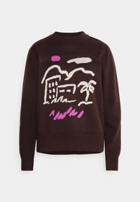 Monki Stickad tröja - brown