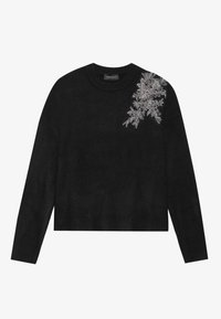 JUMPER WITH SHHOULDER EMBROIDERY - Džemperis - black