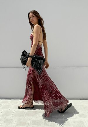 PRINTED - Maxi dress - dark red