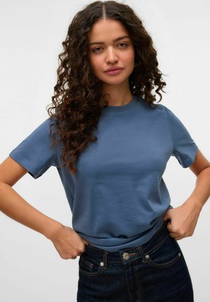 Vero Moda 2ER-SET KLASSISCHES  MIT RUNDHALS - T-Shirt basic - blau