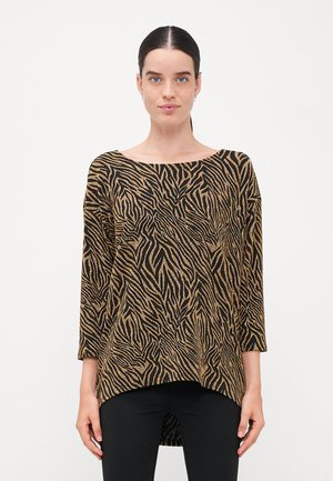 ONLSHINY 3/4 - Tops ar garām piedurknēm - black/gold
