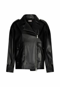 Imitatieleren jas - black