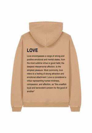 LOVE DEFINITION OVERSIZED  - Felpa con cappuccio - washed beige