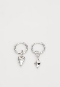 HEARTS MISMATCHED HOOPS  - Earrings - silver-coloured
