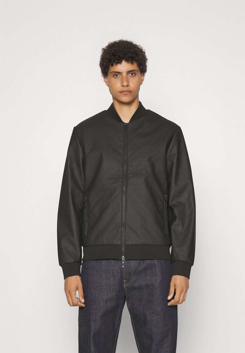 Antony Morato - SLIM-FIT JACKET WITH GEOMETRIC DESIGN - Bomber stiliaus striukė - black, Padidinti