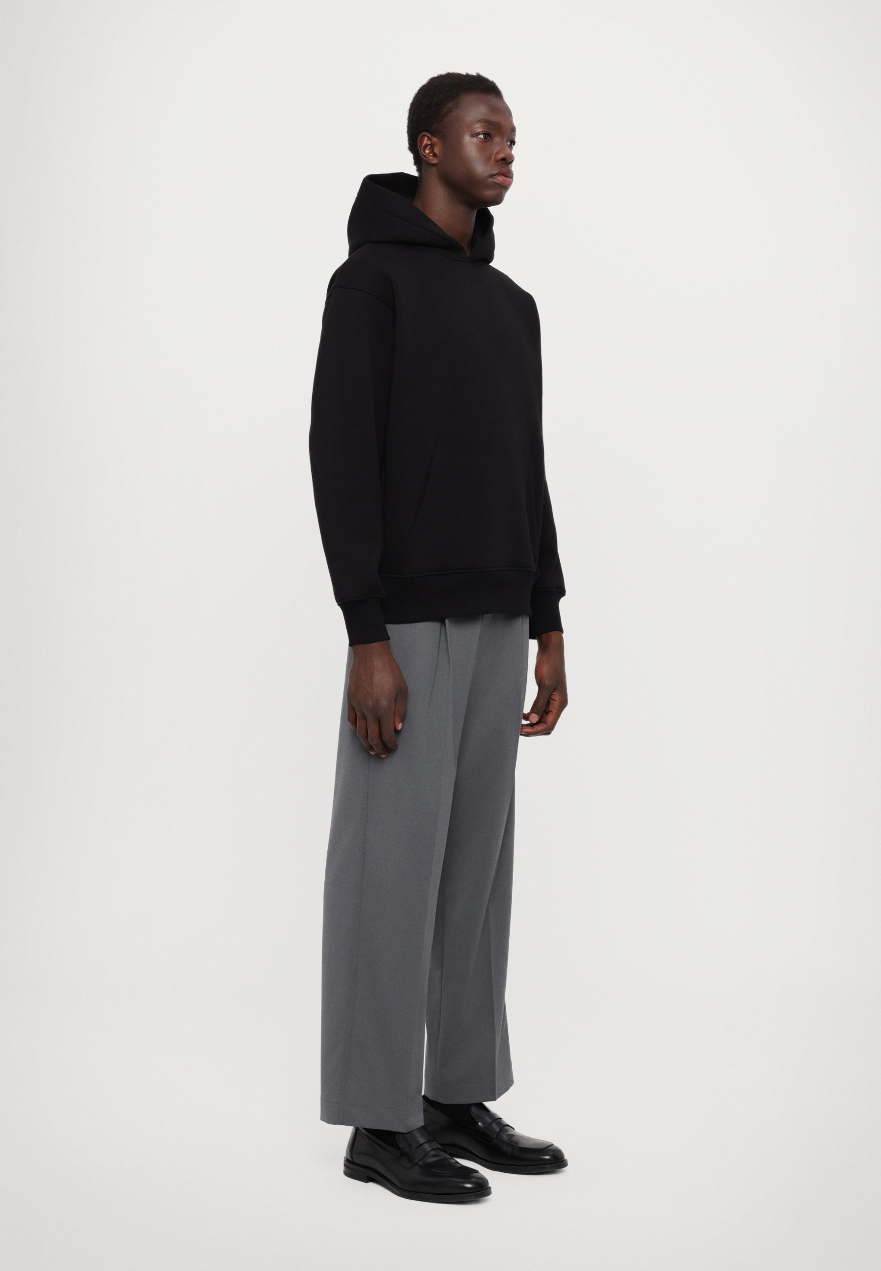 NEIL BARRETT｜SWEATSHIRTS (Easy Drop Shoulder Double Bol Neil Barrett double-bolts drop-shoulder Sweatshirt | Grey