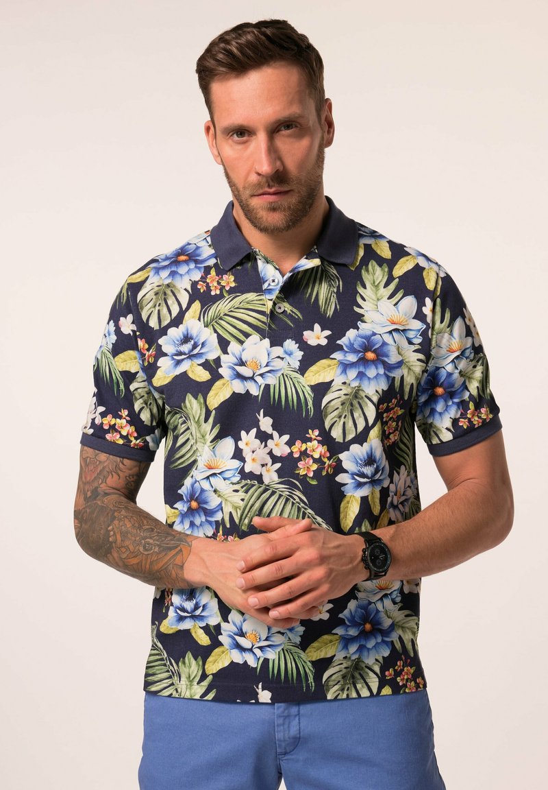 JP1880 SHORT SLEEVE ALL-OVER PRINT - Polo - navy blue