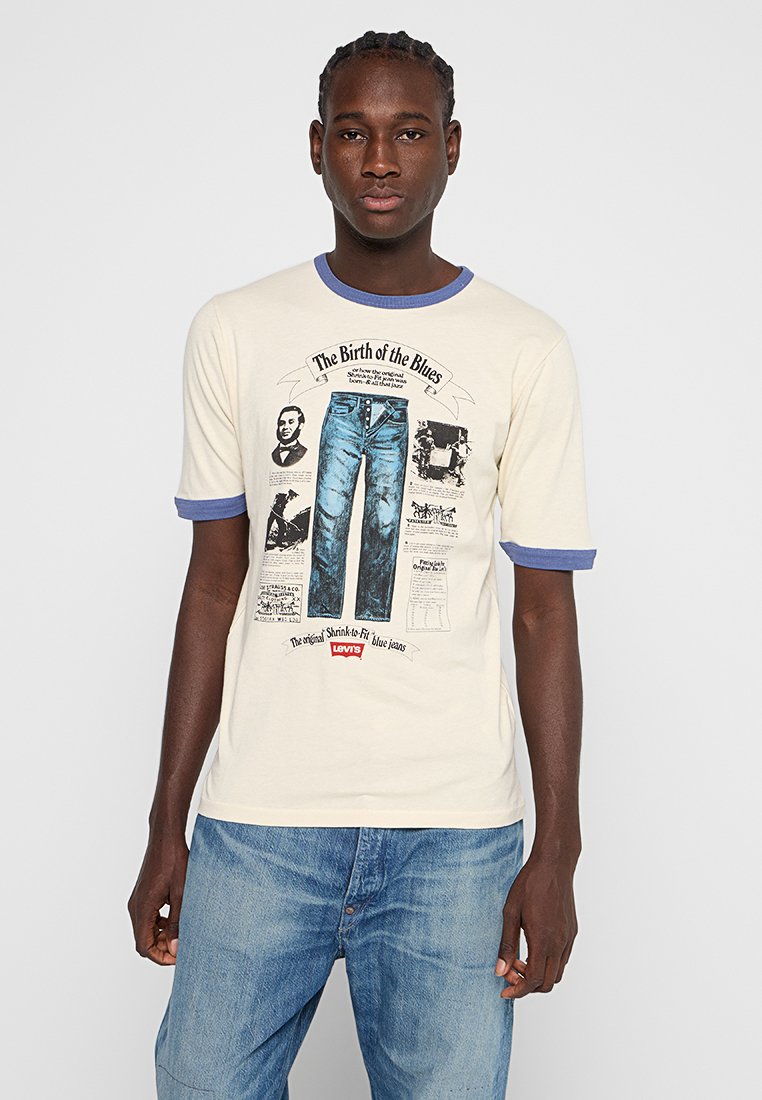 Levi’s® T-shirt print lichtgeel