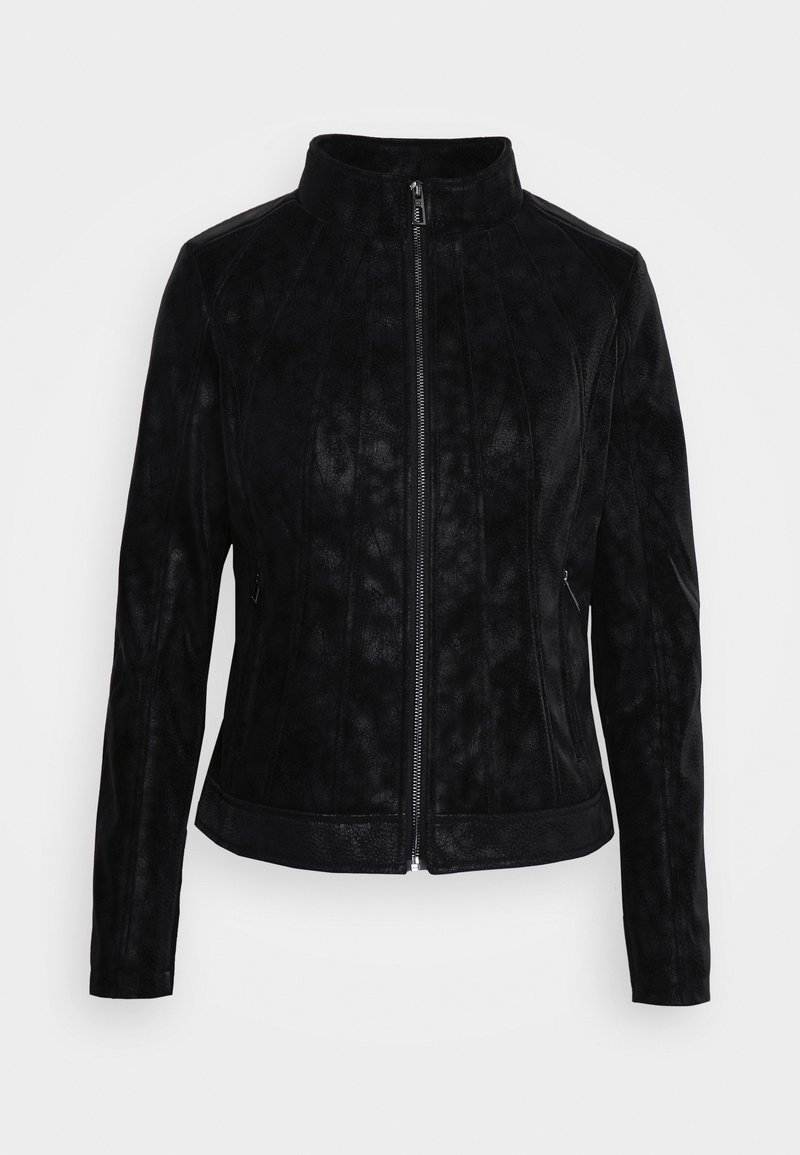 Desigual Imitatieleren jas zwart