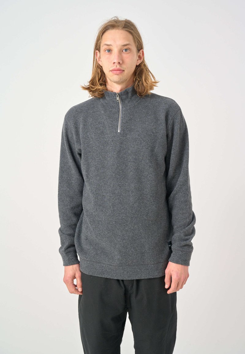 Cleptomanicx TROYER NOITCH - Strickpullover - heather lava smoke