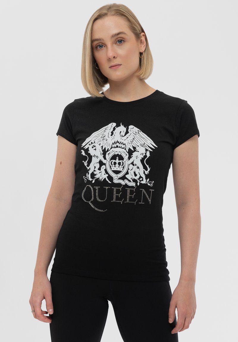 Paradiso Clothing QUEEN DIAMANTE CREST - Print T-shirt - black
