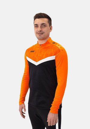 JAKO TEAMSPORT - ICONIC HALFZIP - Maglietta a manica lunga - schwarzorange