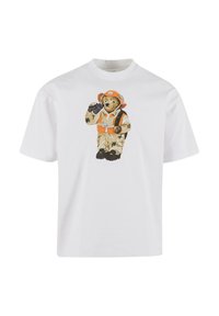 HUNTER BEAR - Tricou cu imprimeu - white