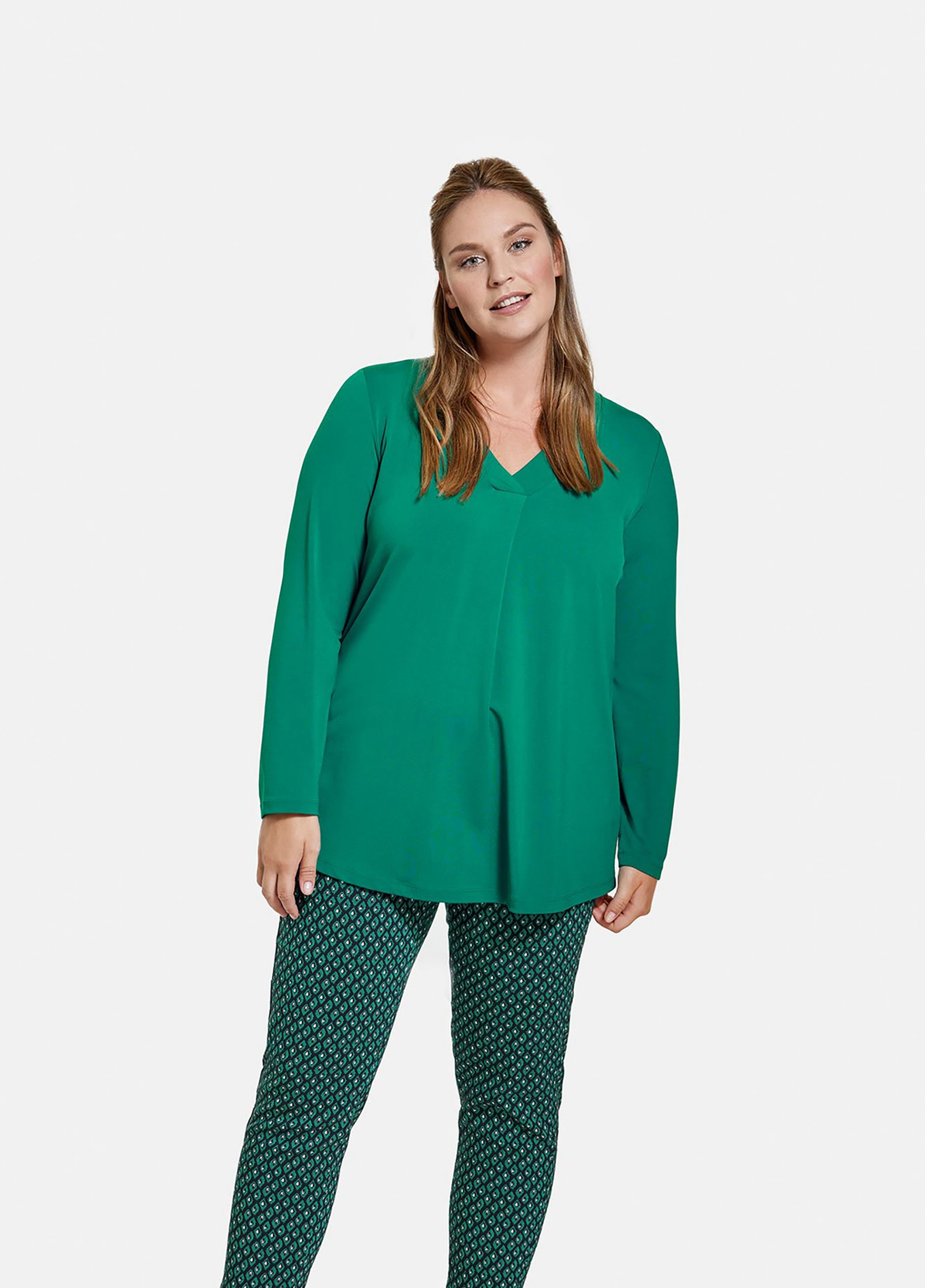 green plus size top