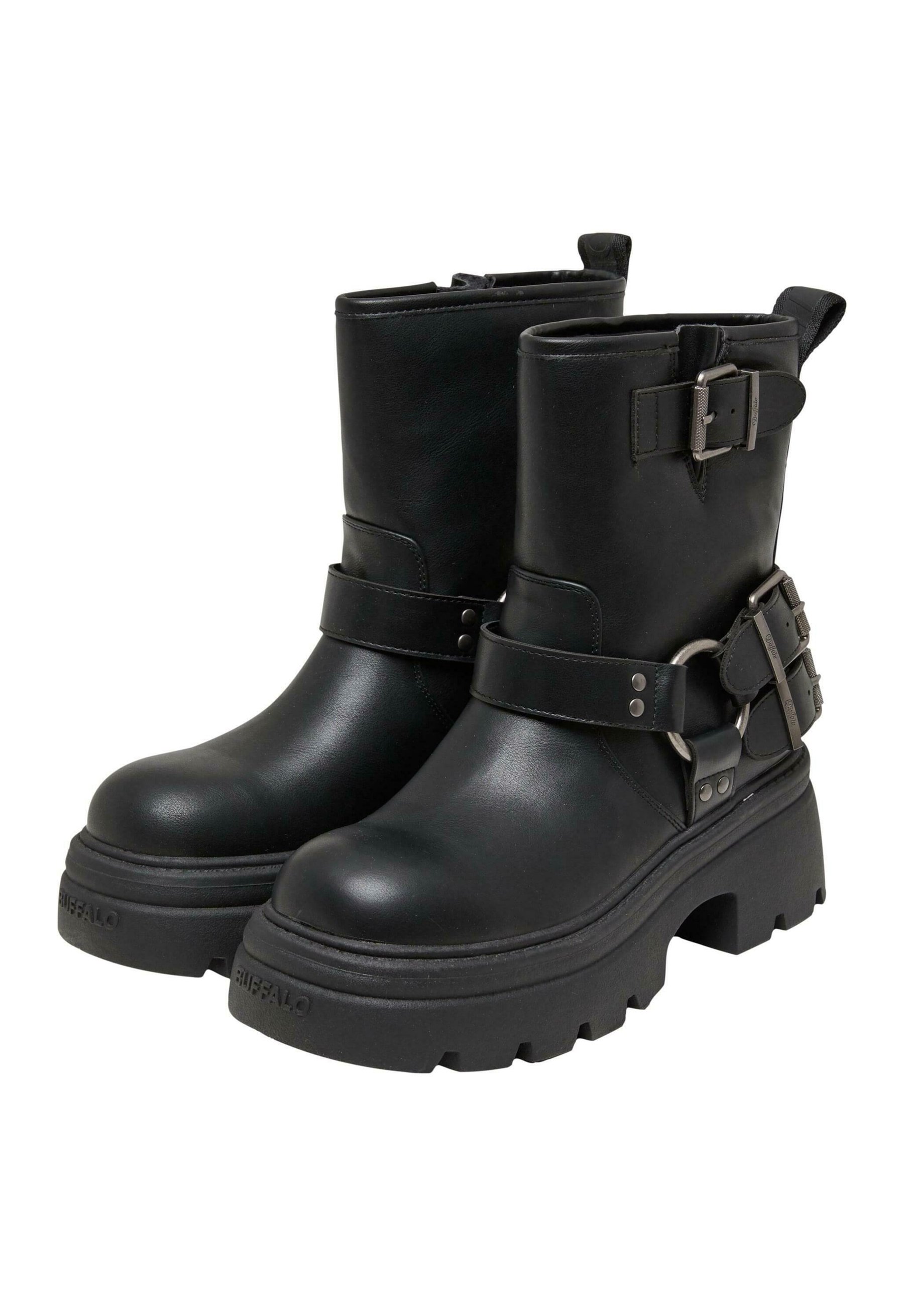 Buffalo ZAVEN - Cowboy/biker ankle boot - black - Zalando.ie