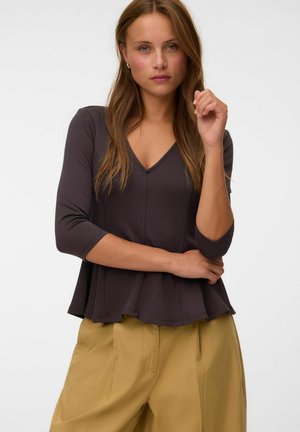 Vero Moda, TOP VMSMILLA TOP - T-shirt à manches longues - chocolate torte
