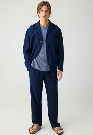 KnowledgeCotton Apparel, DOBBY - Pantalon classique - indigo