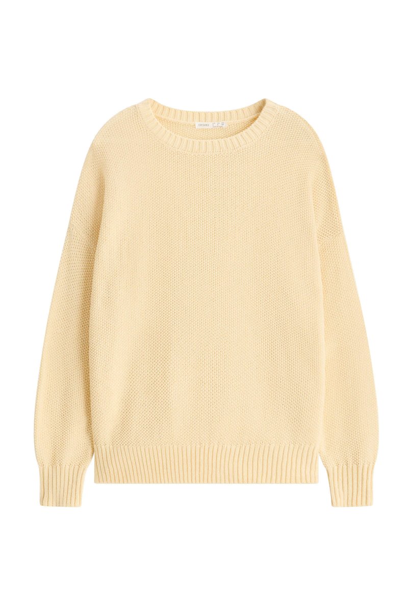 Damen Strickjacken | OYSHO Strickpullover yellow/gelb - CH14401 Damen Strickjacken | OYSHO Strickpullover yellow/gelb - CH14401
